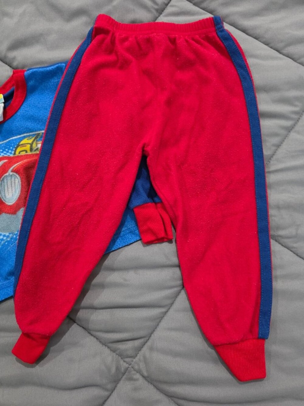 Vintage Stuart Little 24 months/2T Toddler Fleece Pajama Set Red Blue 2-Piece - Picture 5 of 7